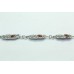 Sterling Silver 925 Elephant Theme Bracelet marcasite semi precious stones 8'